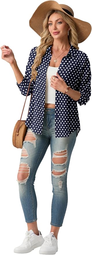 Navy D03 Polka Dot
