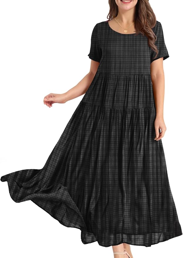Black Faintly Checked