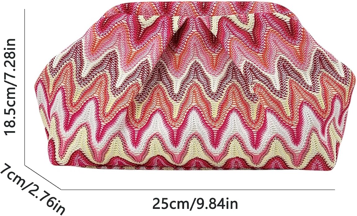 Pink Orange Moroccan Cloud Clutch