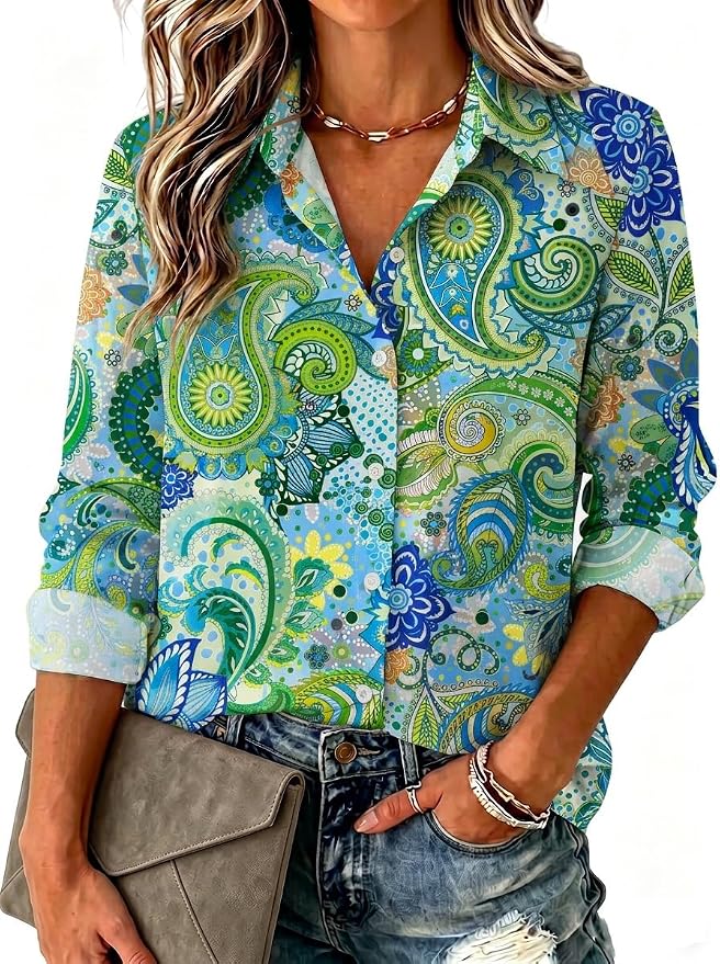 Paisley Green Blue 2