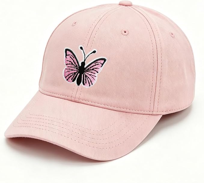 12 Pink butterfly patches