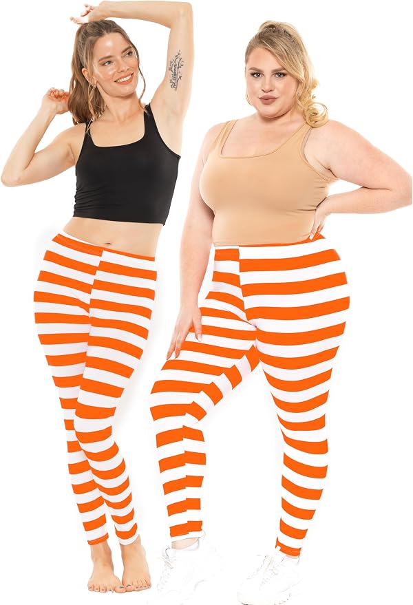 Orange White Stripes