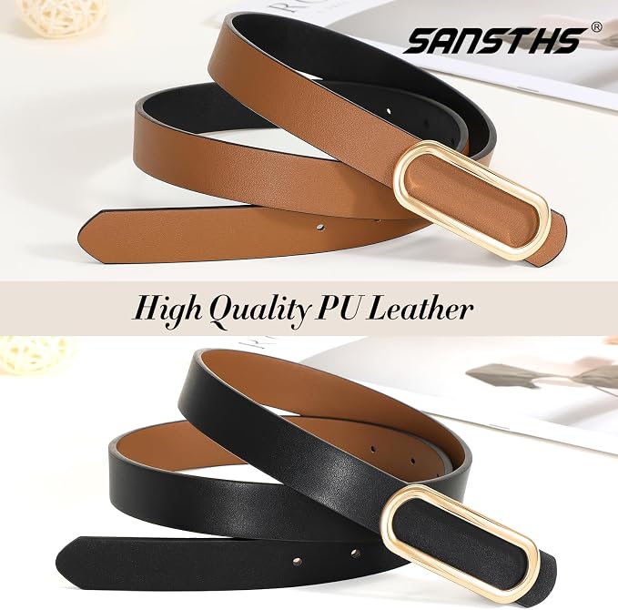 1pack-black/Brown(gold Circular Buckle)
