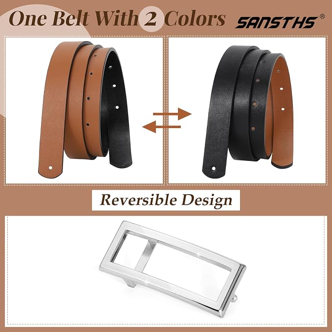 1pcs-black/Brown(sliver Buckle)
