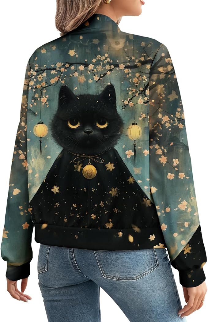 Cat Black Green