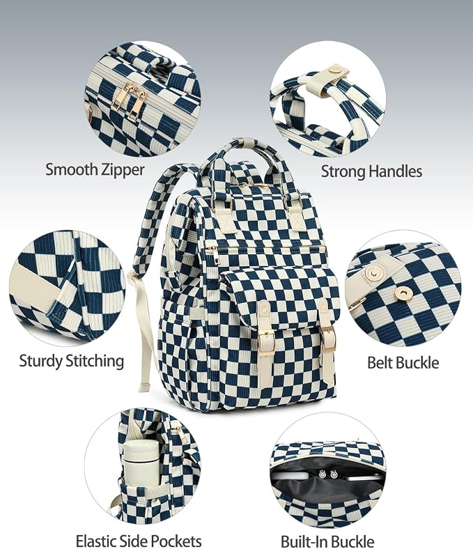 Checkered Navy Blue