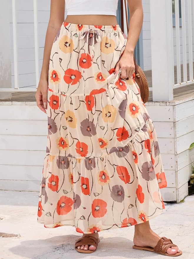 Apricot Orange Floral