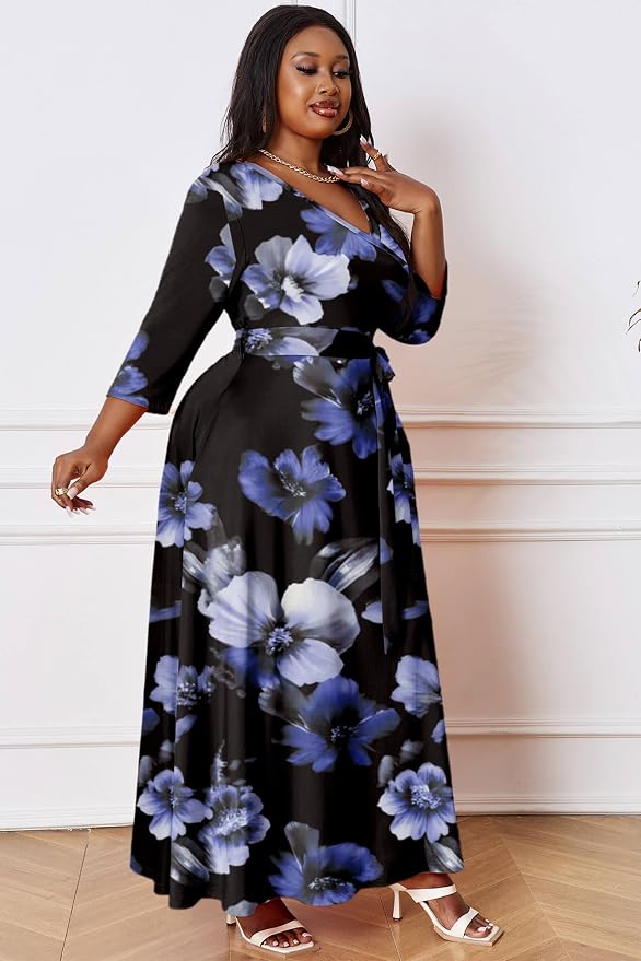 4-black Floral