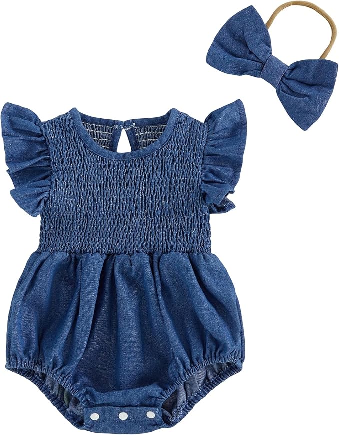 Smocked Denim