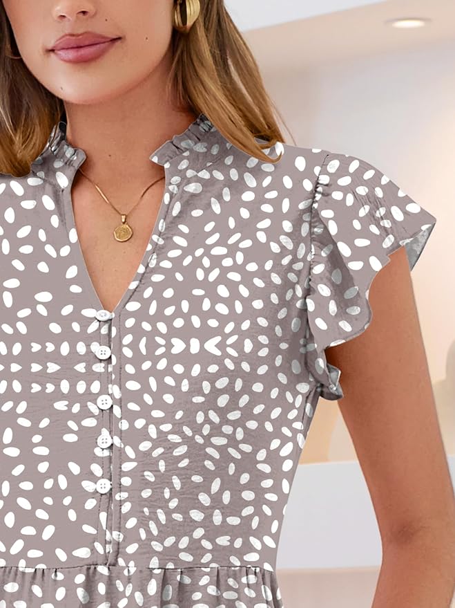 Khaki Polka Dot Gray