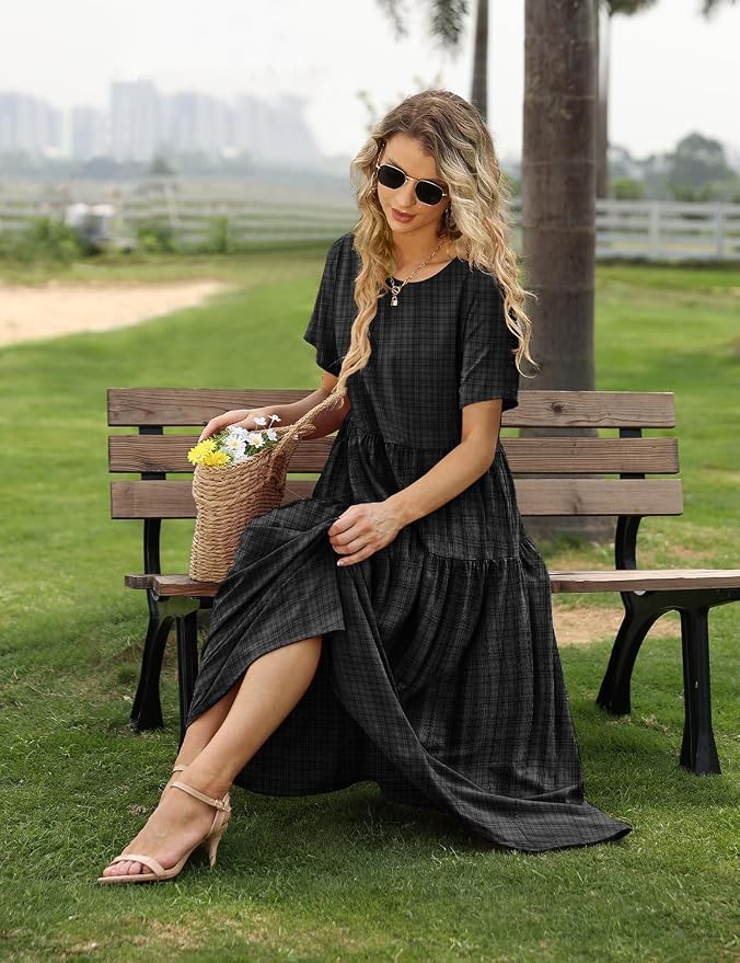 Black Faintly Checked