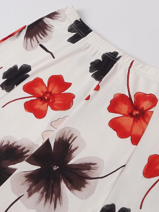 Apricot-red Floral