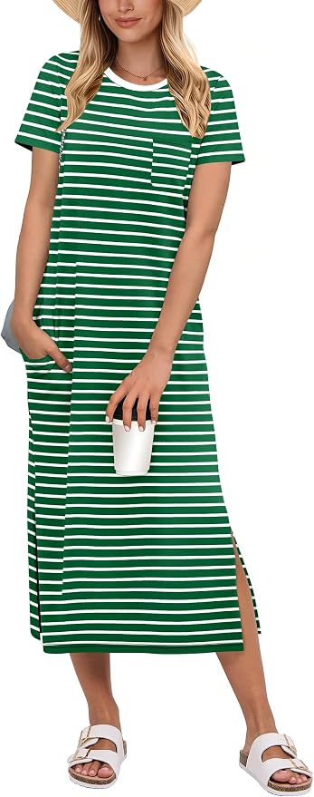 Green White Stripe
