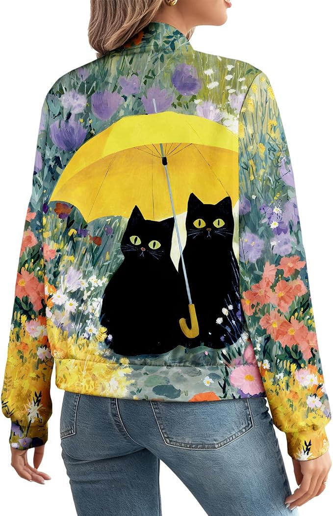 Cat Yellow Purple