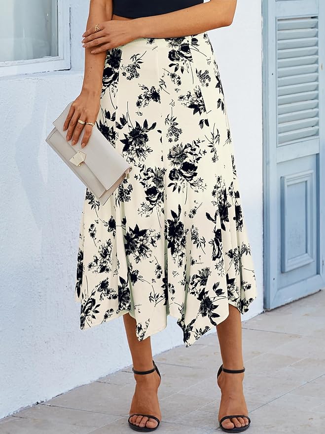 Apricot-black Floral