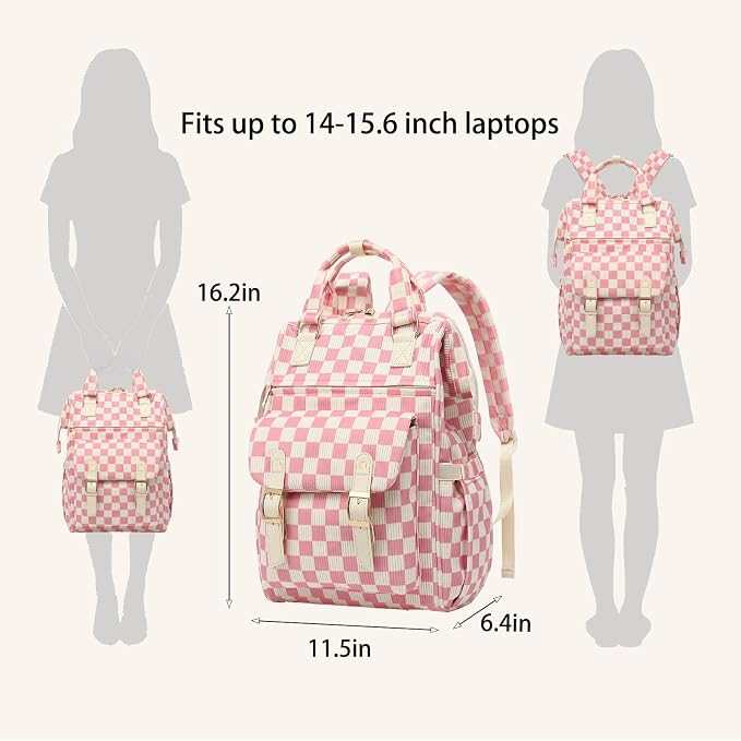 Corduroy Checkered Pink