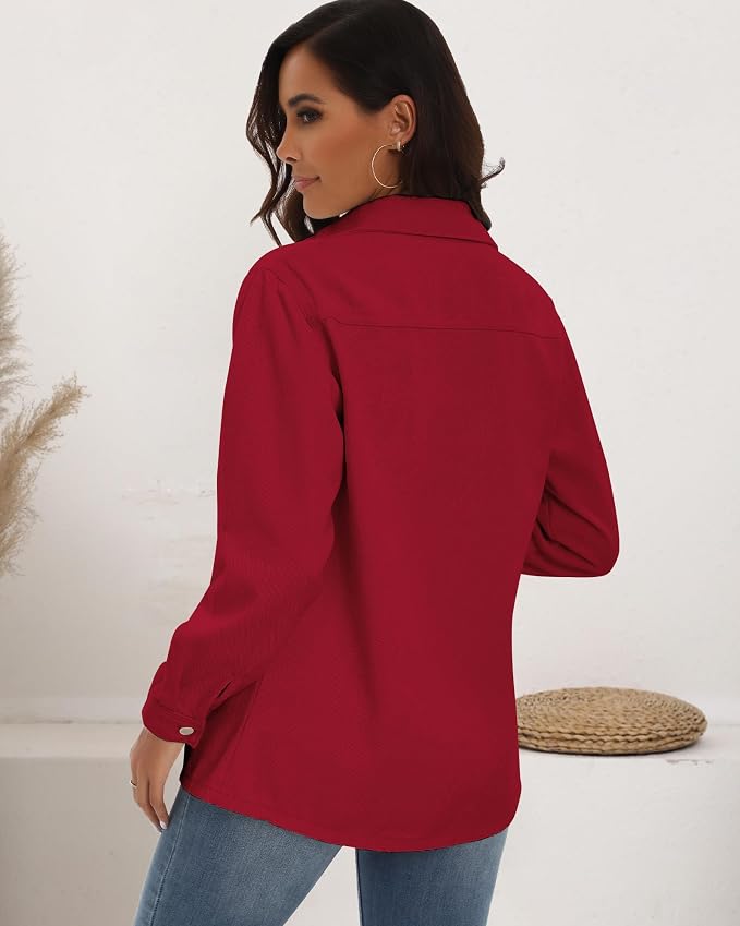 Red Oversized Denim Jacket