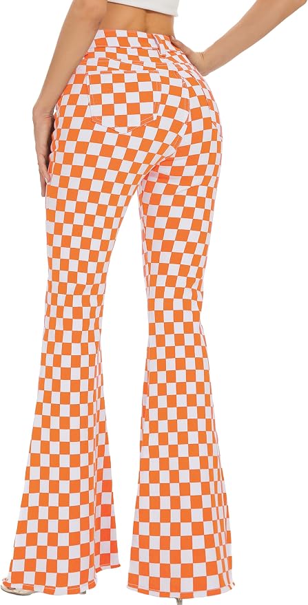 Orange and White Checkered