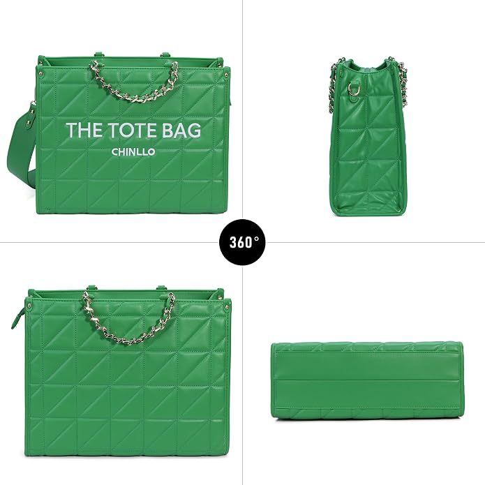 Green-quilted