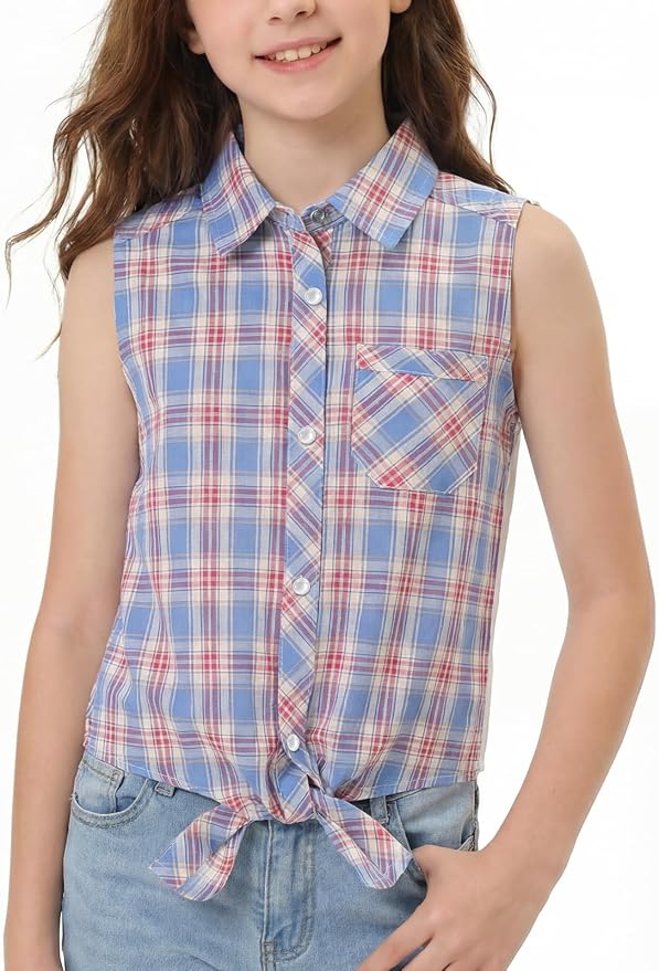 Snap Plaid Red Blue