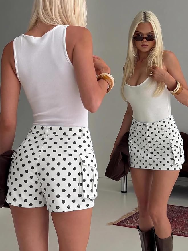 White Polka Dots