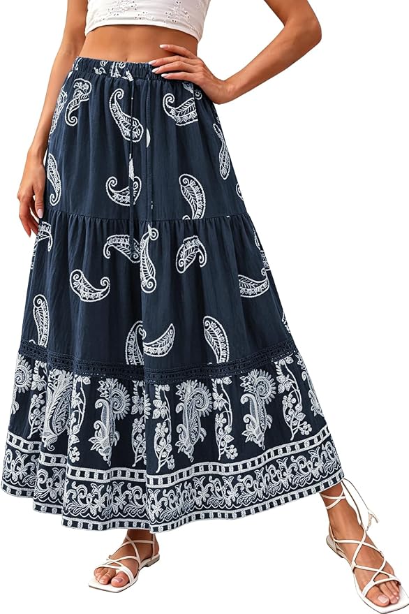 Navy Paisley