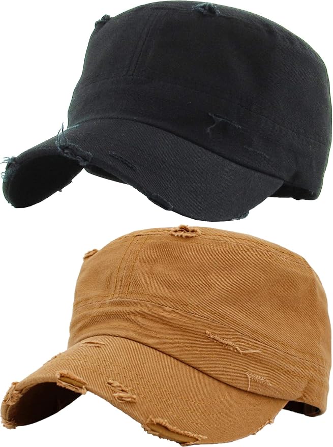 2 Pack: Distressed Black & Camel