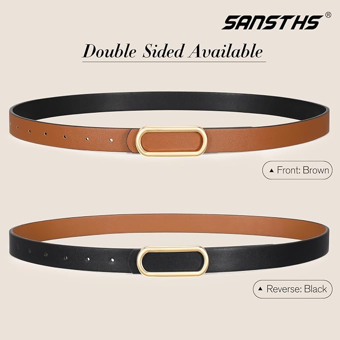 1pack-black/Brown(gold Circular Buckle)