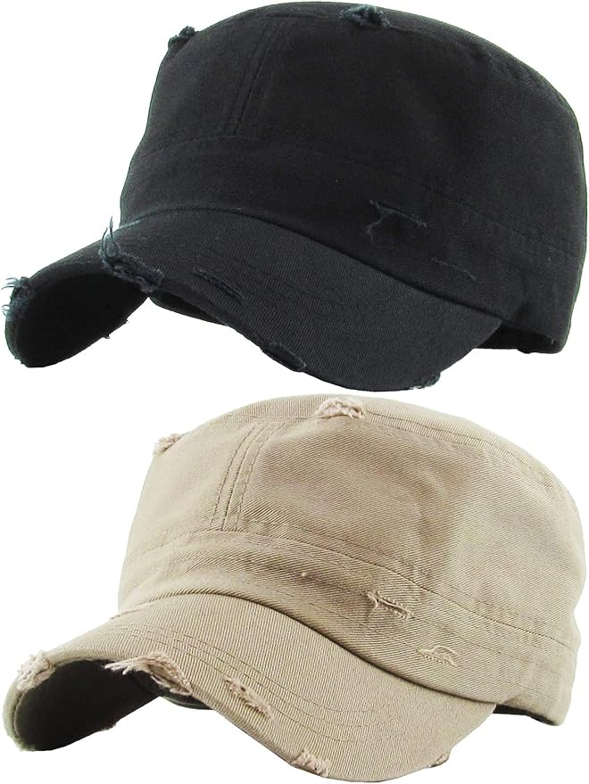 2 Pack: Distressed Black, Khaki