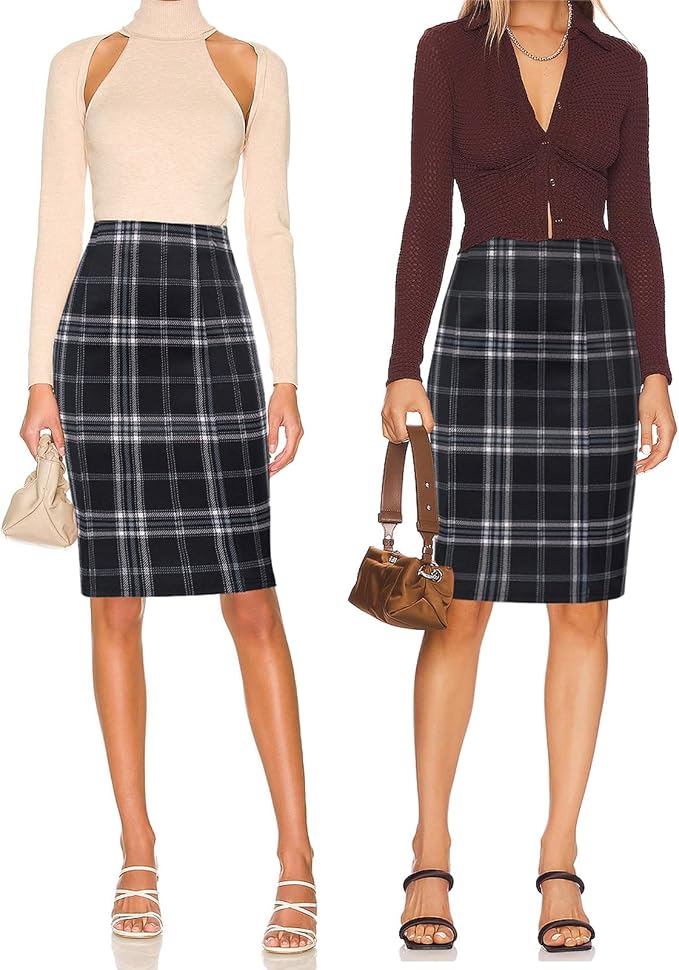 Plaid Black White