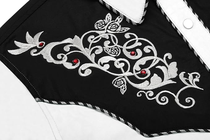 White Black With Rhinestone