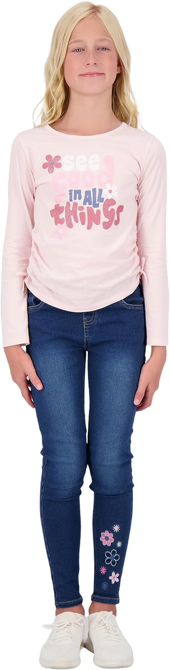 Light Pink-medium Dark Wash