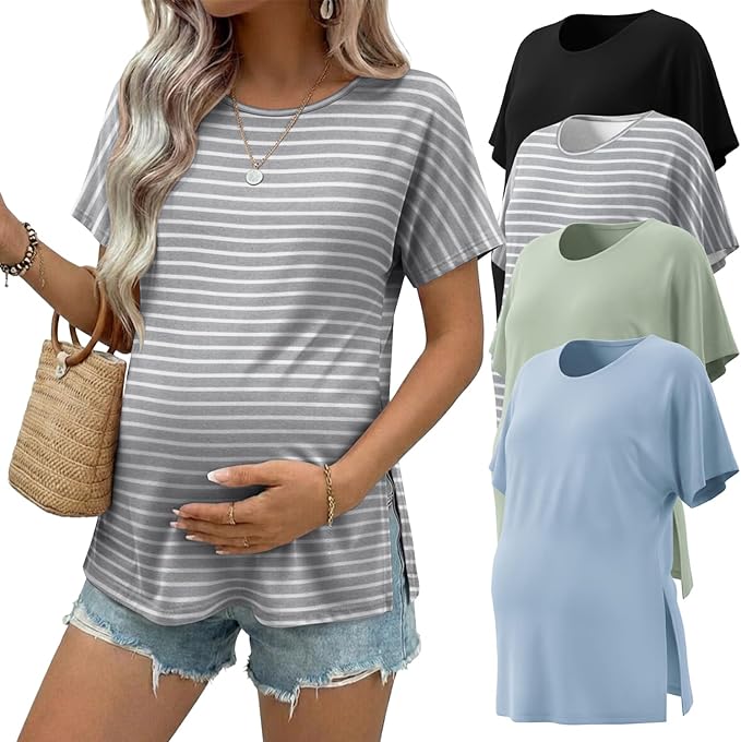 Black/Light Blue/Light Green/Gray White Stripes