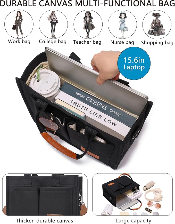Canvs Demure Black With Compartments