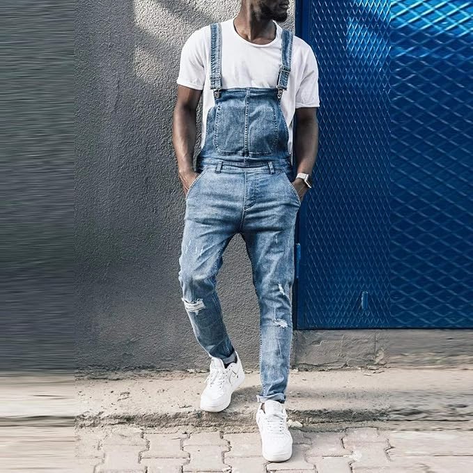25#fashion Jean Overall-blue