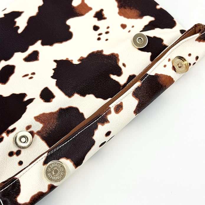 Cow Print Envelope Clutch