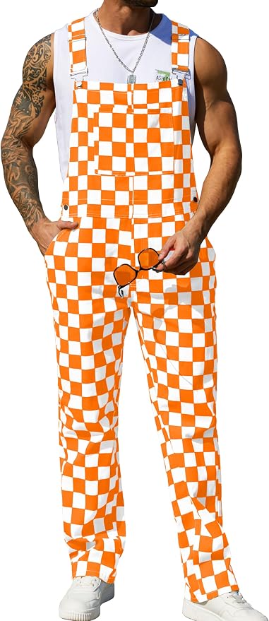Orange and White Checkered