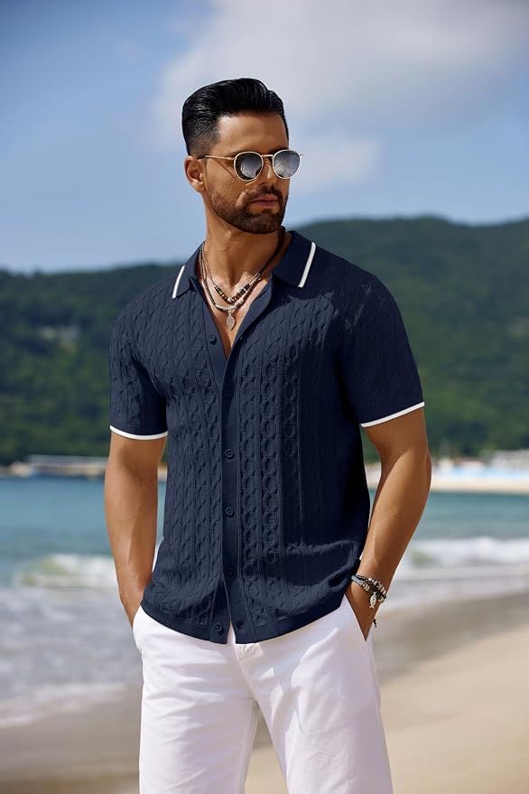 Navy Blue-white