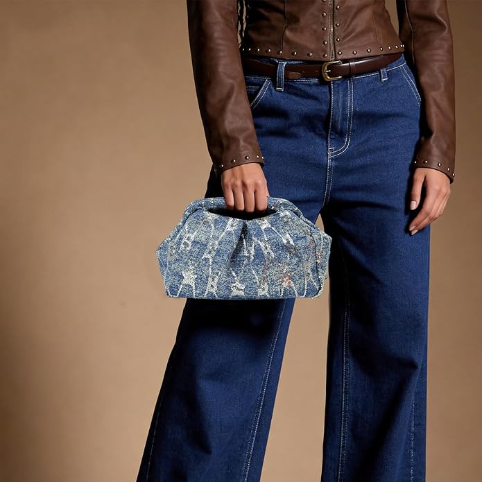 Sequin Denim Tower Star