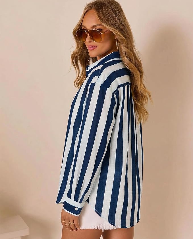 Navy Blue Striped