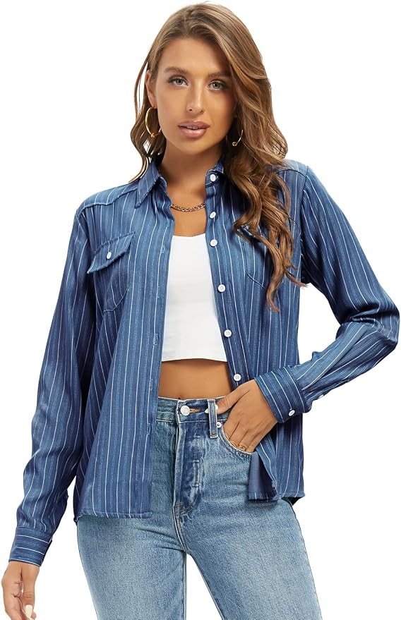 Striped Blue