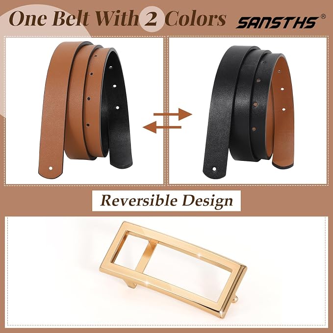1pcs-black/Brown(gold Buckle)