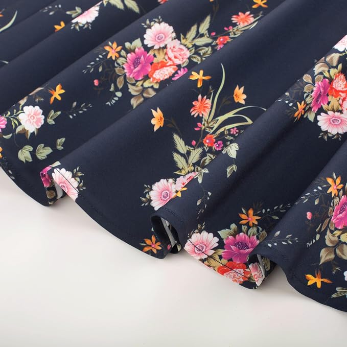 Multi Flowers Navy Blue