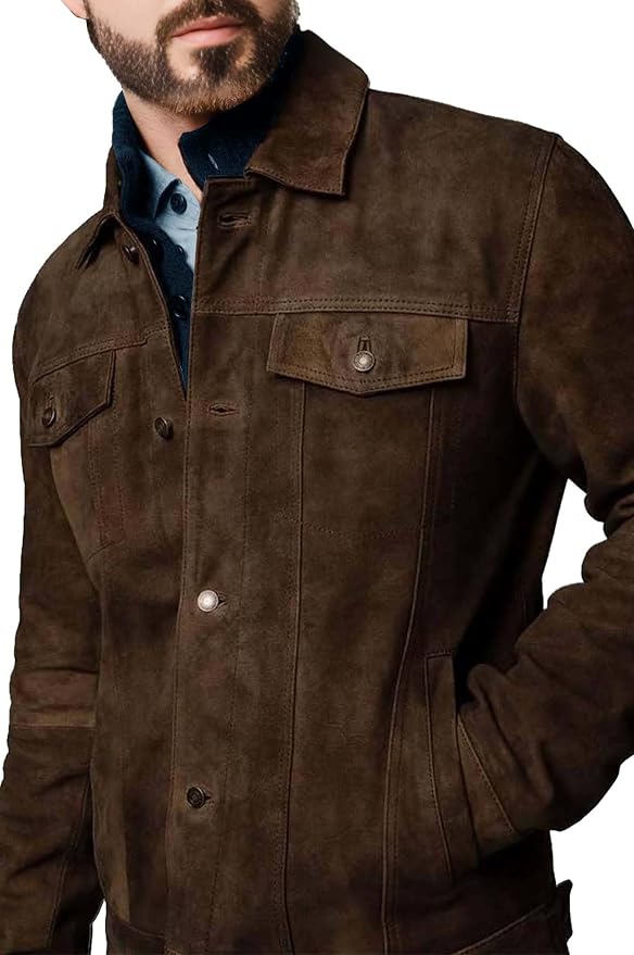 Dark Brown Suede Leather