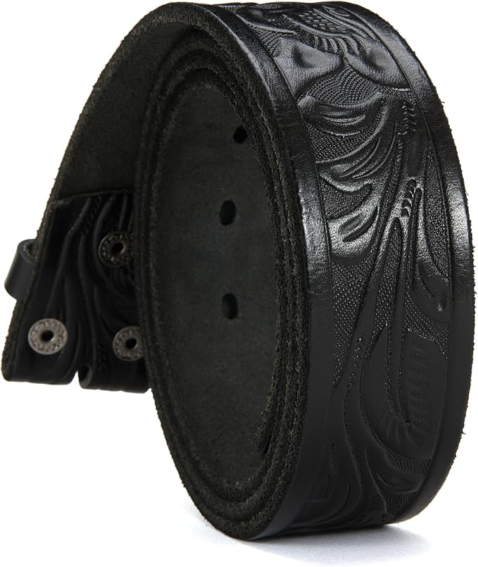 Full Grain Floral Black