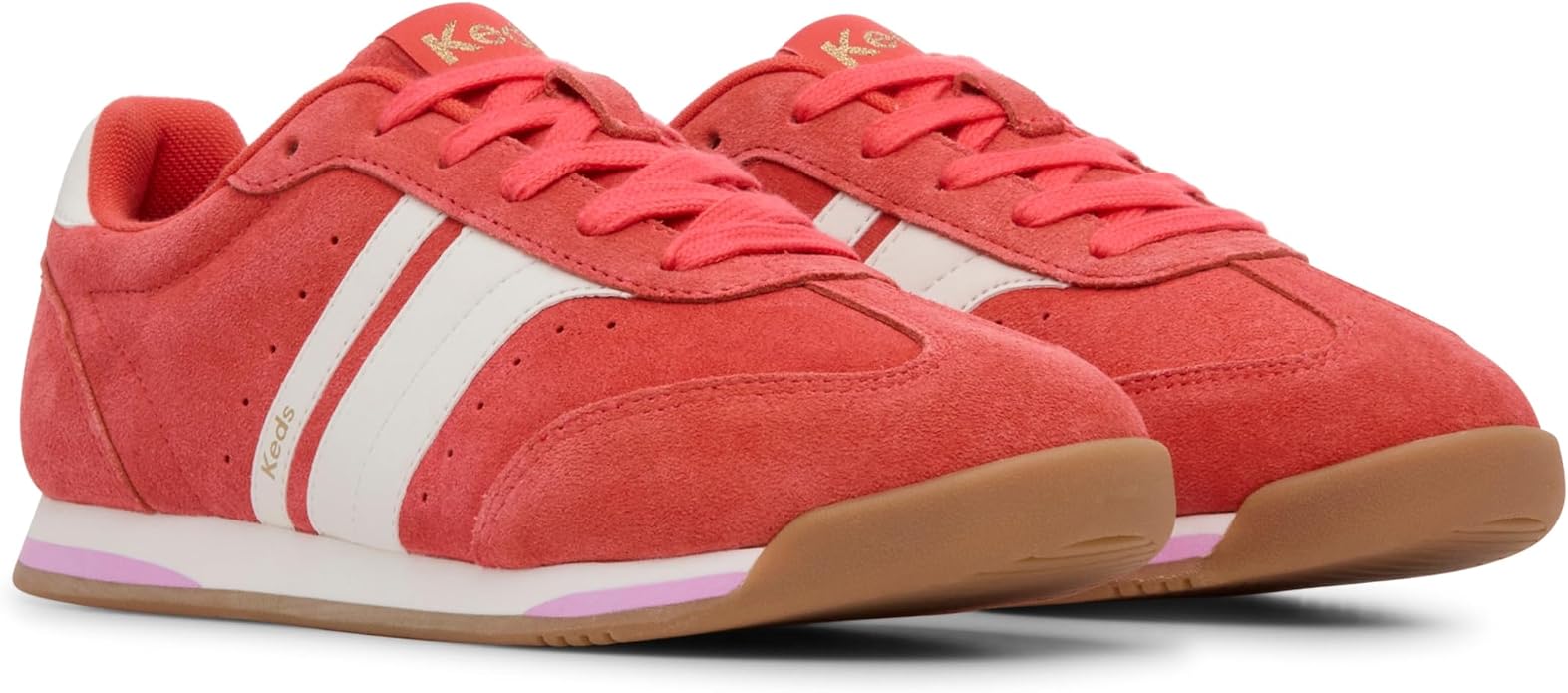 Orange/Snow White Suede/Leather