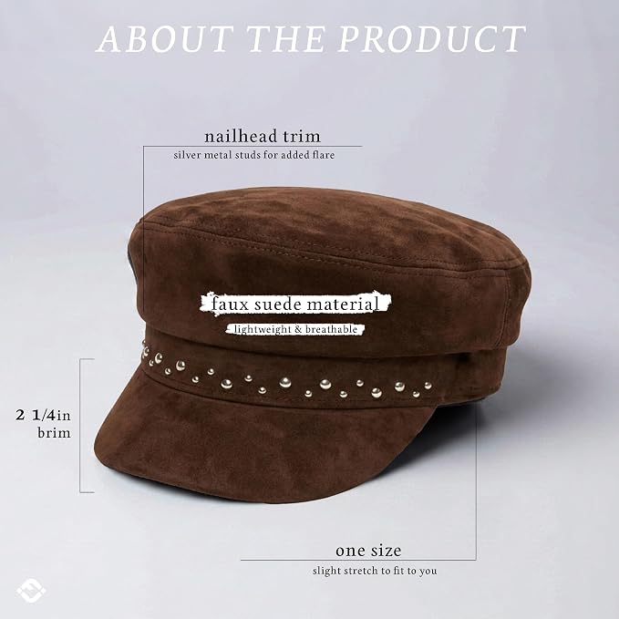 Studded Suede - Brown