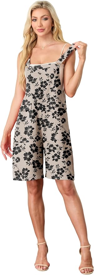 Khaki Black Flower