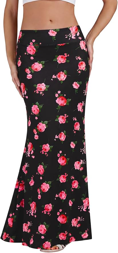 Rose Print Black