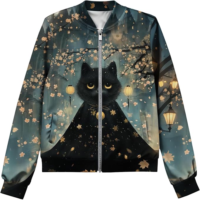 Cat Black Green